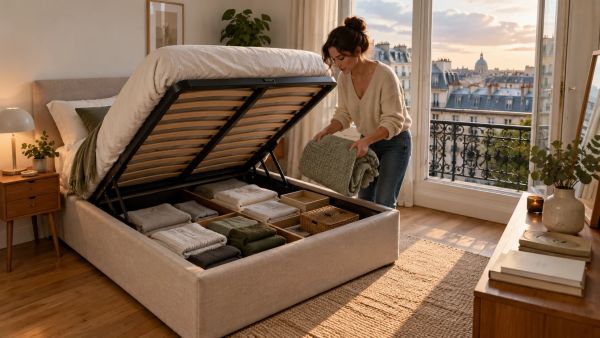 Maximisez l'espace de votre chambre grâce à un sommier coffre